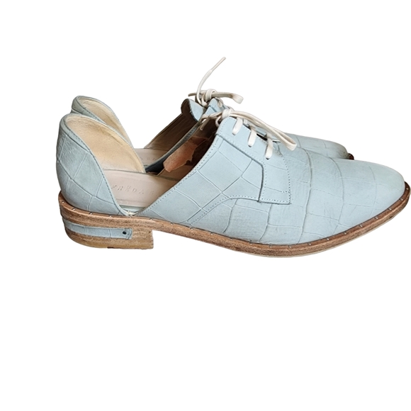 Freda Salvador Leather Wit D'Orsay Oxford Lace-Up Rare Color - Picture 5 of 9